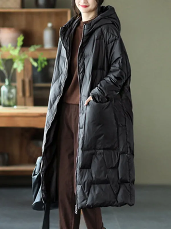 Vintage Loose Keep Warm Hooded Down Coat