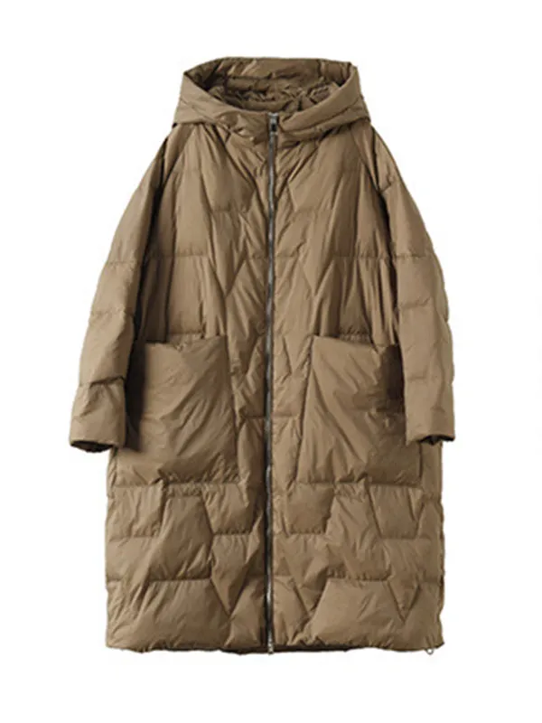 Vintage Loose Keep Warm Hooded Down Coat