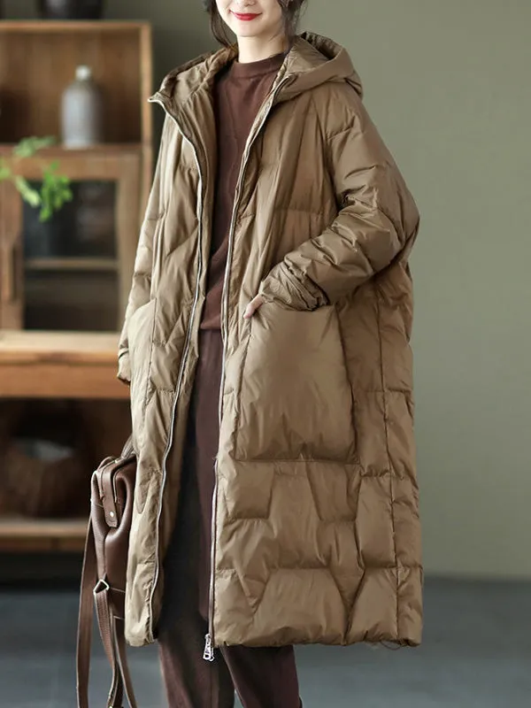 Vintage Loose Keep Warm Hooded Down Coat