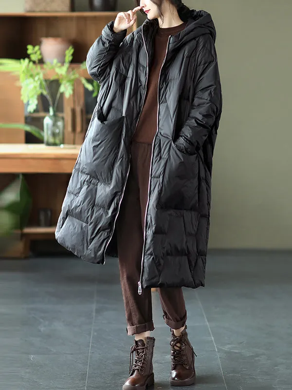 Vintage Loose Keep Warm Hooded Down Coat