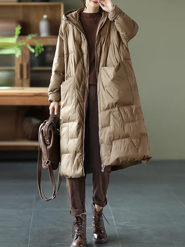 Vintage Loose Keep Warm Hooded Down Coat