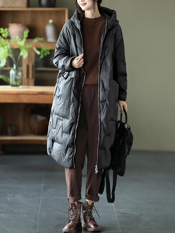 Vintage Loose Keep Warm Hooded Down Coat