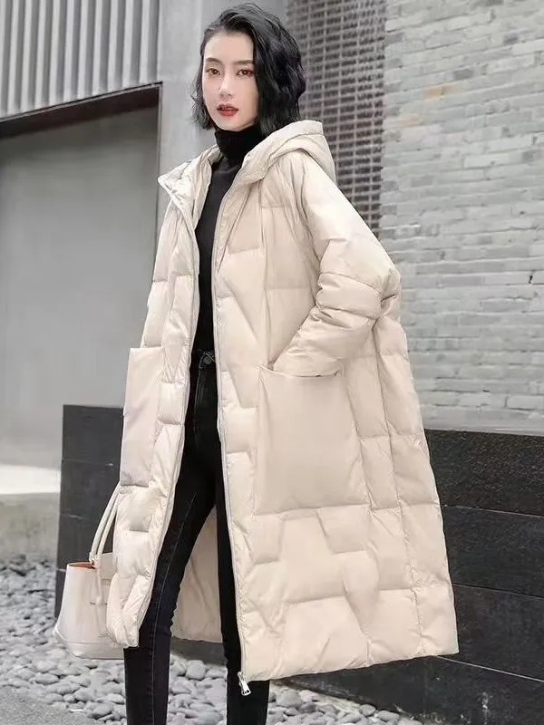 Vintage Loose Keep Warm Hooded Down Coat