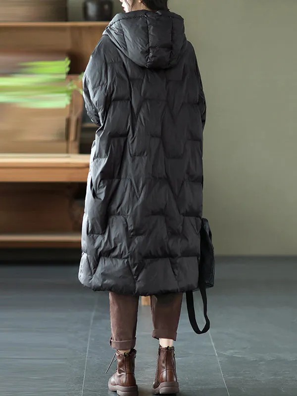 Vintage Loose Keep Warm Hooded Down Coat