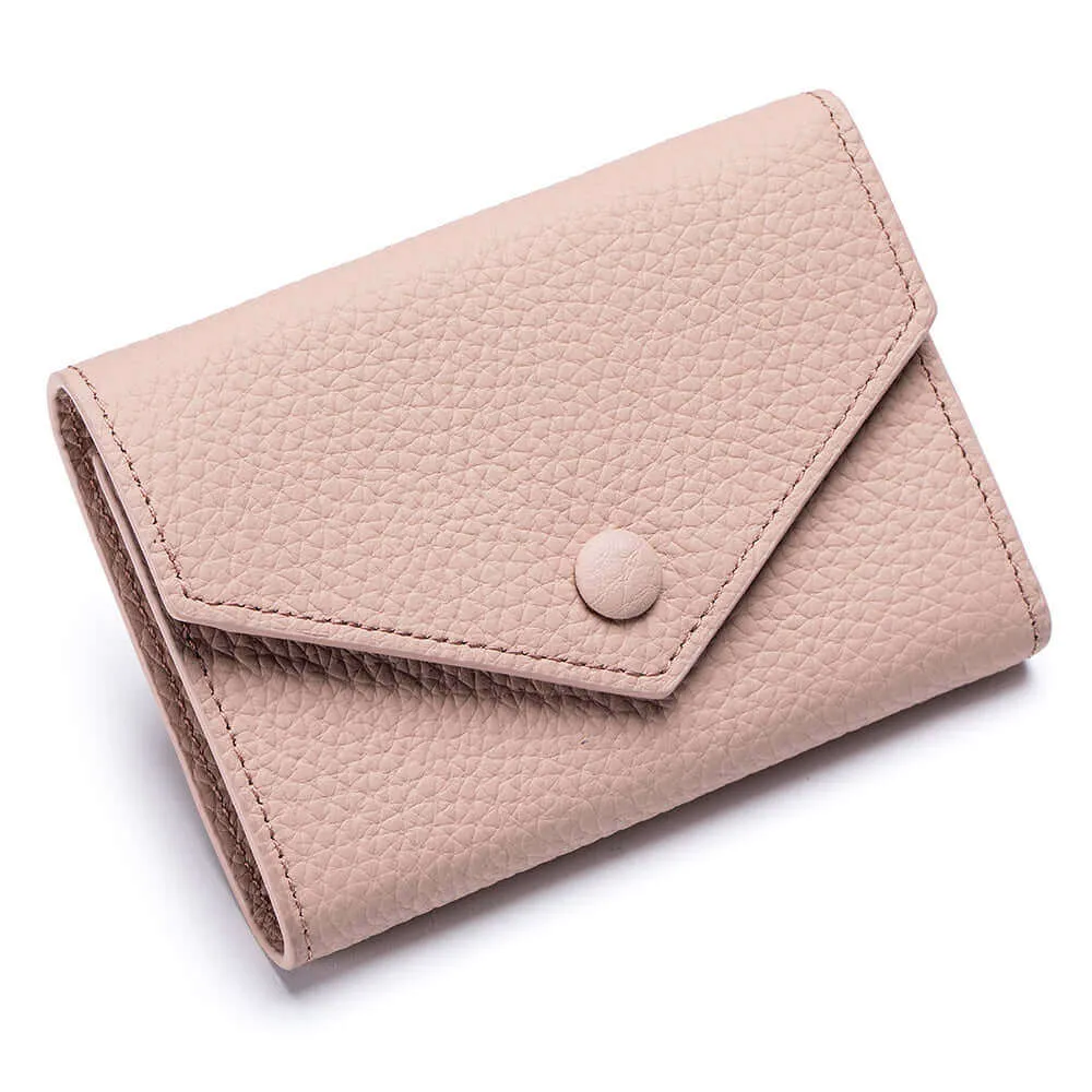 Women's Leather Trifold Envelope Wallet - Stylish & Functional