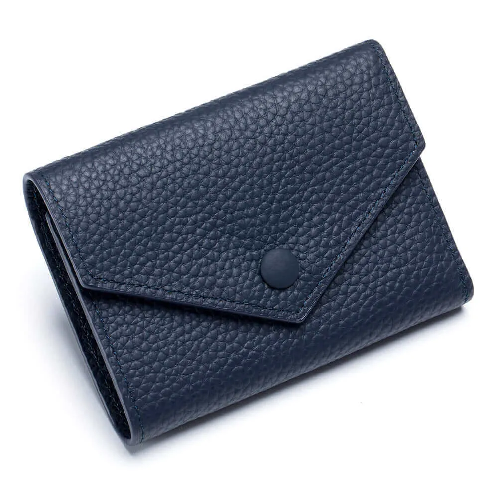 Women's Leather Trifold Envelope Wallet - Stylish & Functional