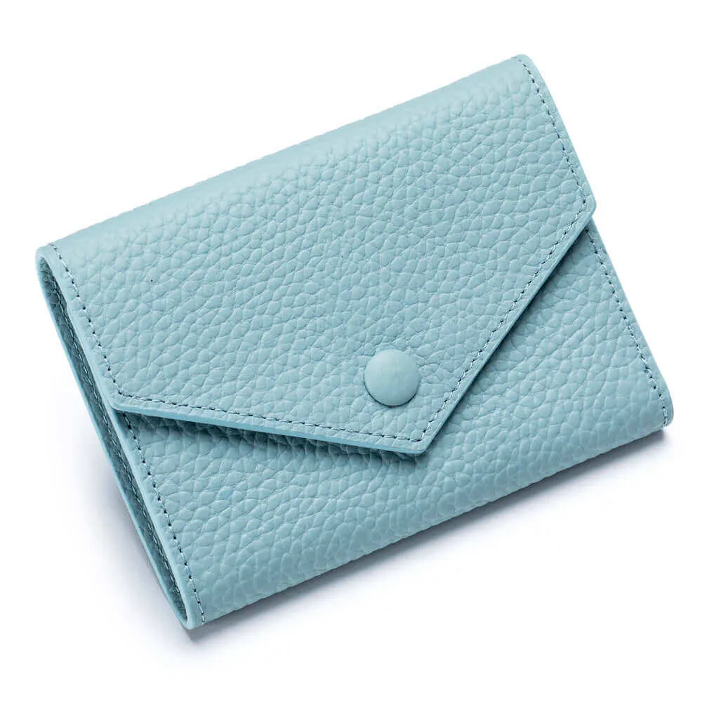 Women's Leather Trifold Envelope Wallet - Stylish & Functional