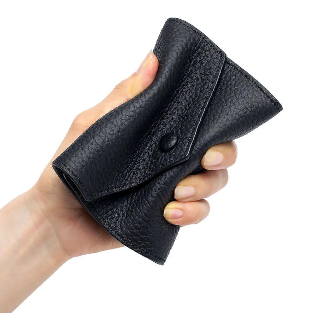 Women's Leather Trifold Envelope Wallet - Stylish & Functional