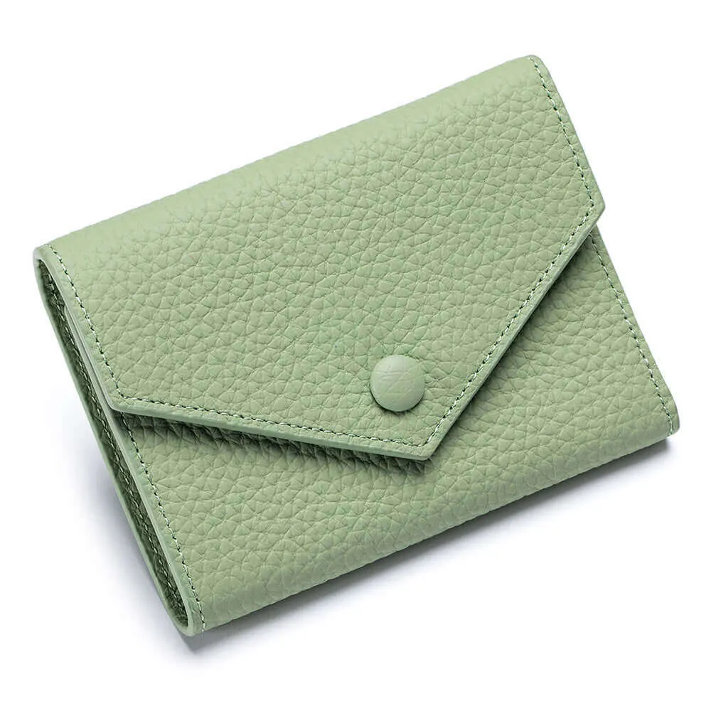 Women's Leather Trifold Envelope Wallet - Stylish & Functional