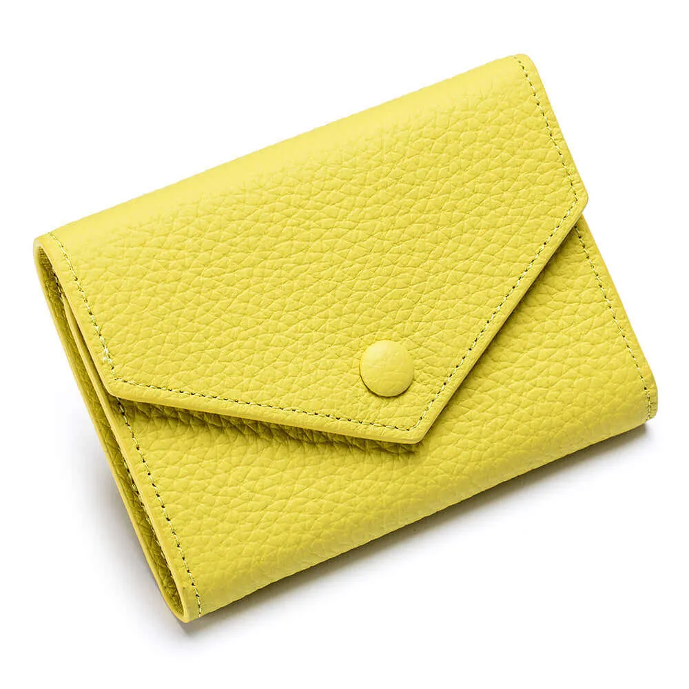 Women's Leather Trifold Envelope Wallet - Stylish & Functional