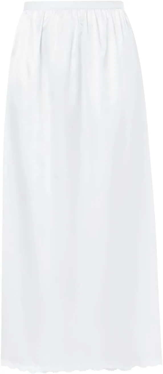 Womens Satin Half Slip Underskirt Elastic Waist Inner Lining for Midi Skirt Long Lace Underskirt for Dresses