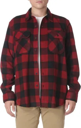 Wrangler Authentics Men's Long Sleeve Heavyweight Fleece Shirt